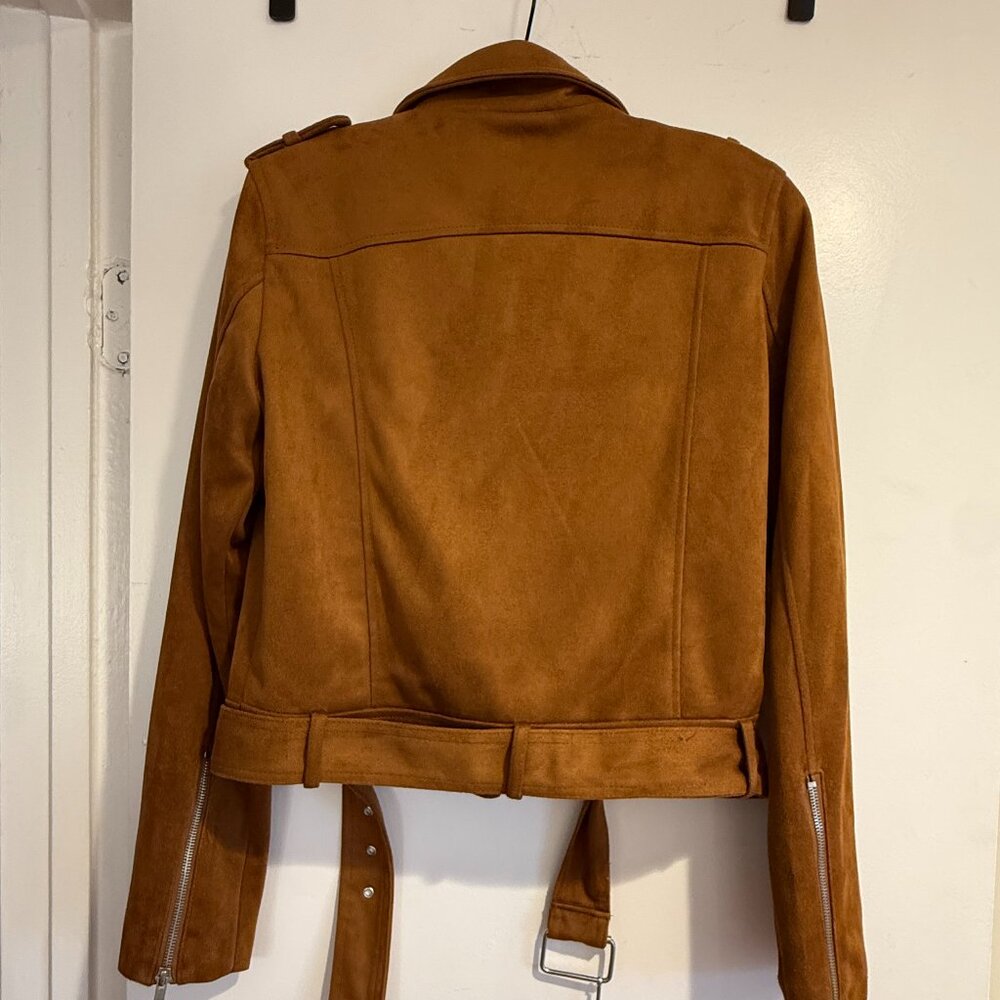 Forever 21 Belted Suede Cropped Jacket